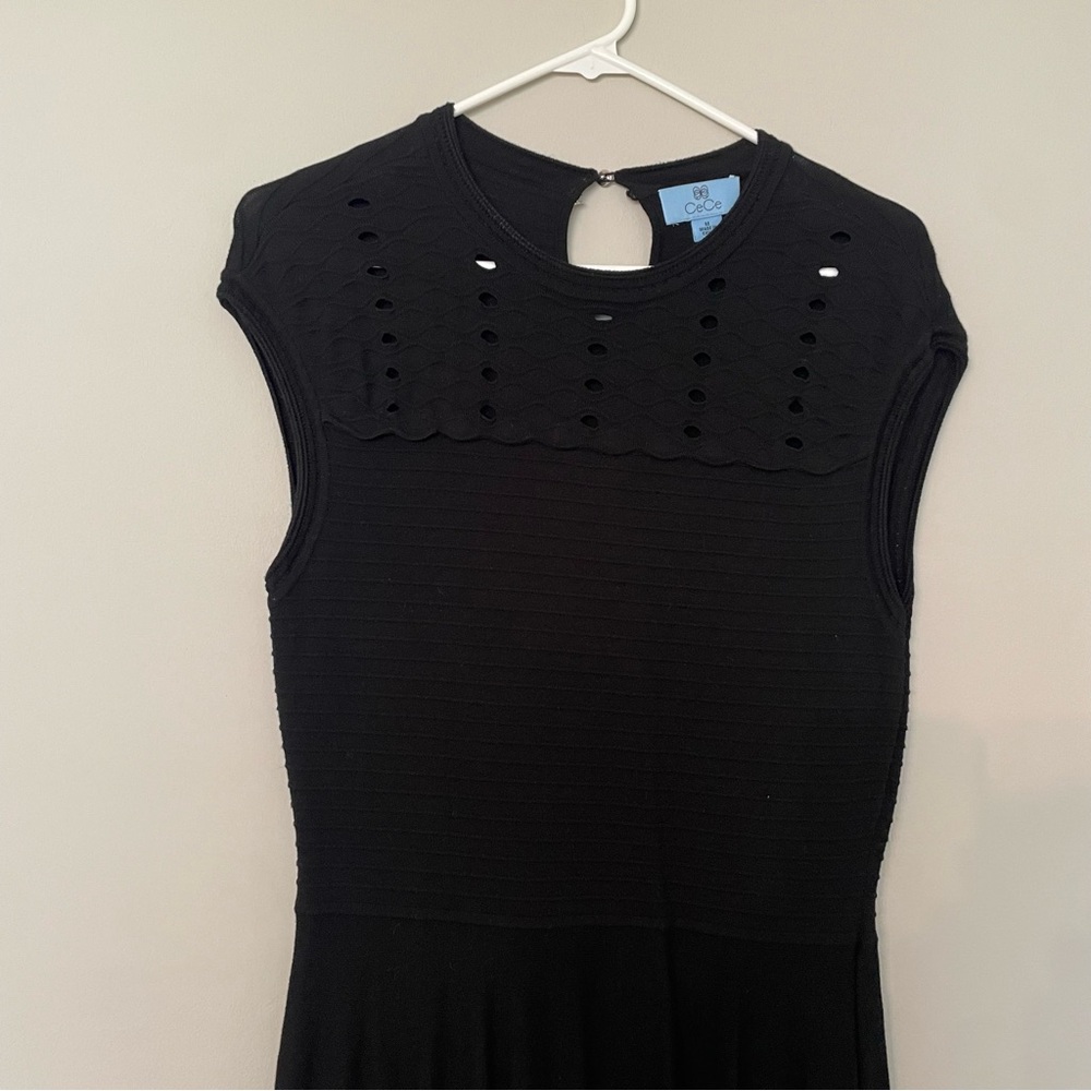 Women’s CeCe Black Sleeveless Sweater Dress Size Medium Like New